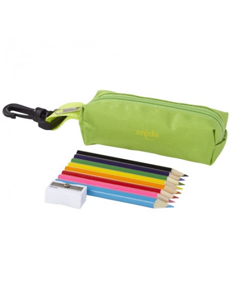 Trousse avec crayons de couleur 8 pieces Jimbo