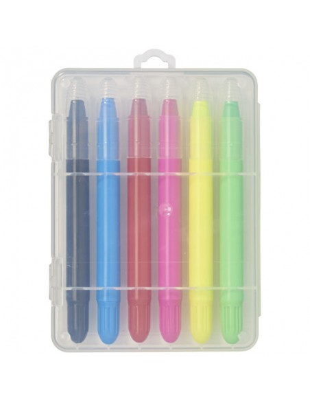 6 crayons retractables avec etui plastique Phiz