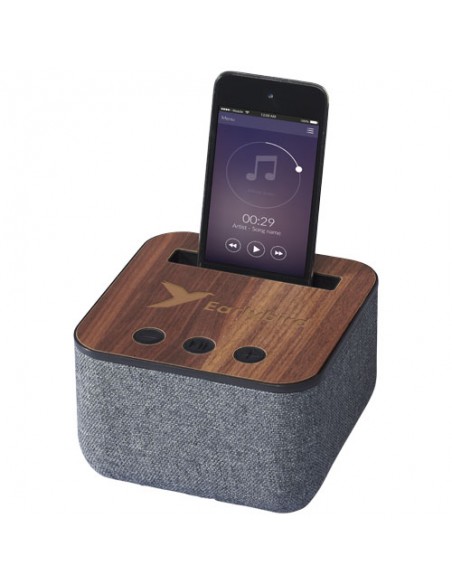 Enceinte Bluetooth en tissu et bois Shae