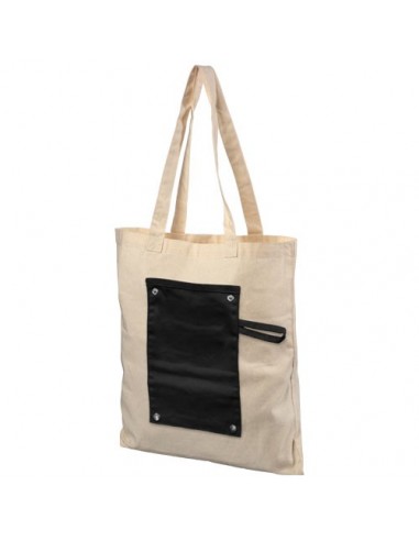 Sac shopping en coton 180 g m a rouler boutonne Snap