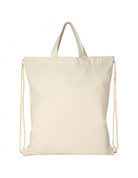 Sac a dos en coton recycle 210 g m Pheebs avec cordon de serrage